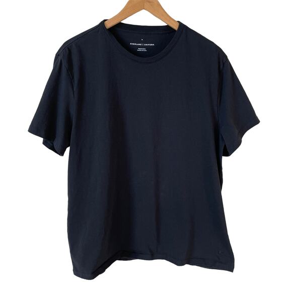 EVERLANE New Men's Organic Cotton Short Sleeve Crew Neck T Shirt Black Size XL - Picture 1 of 8